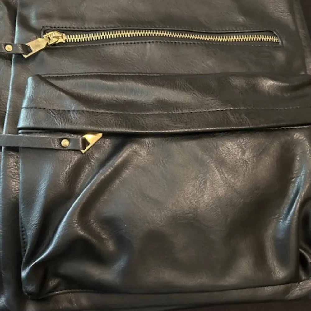Black Shoulder Bag / Backpack  7340   NWT Boutique